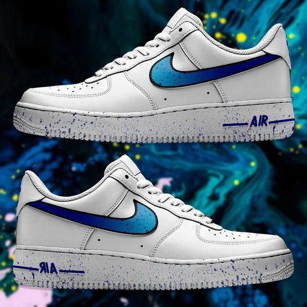 Custom blue nike air force 1 cheap