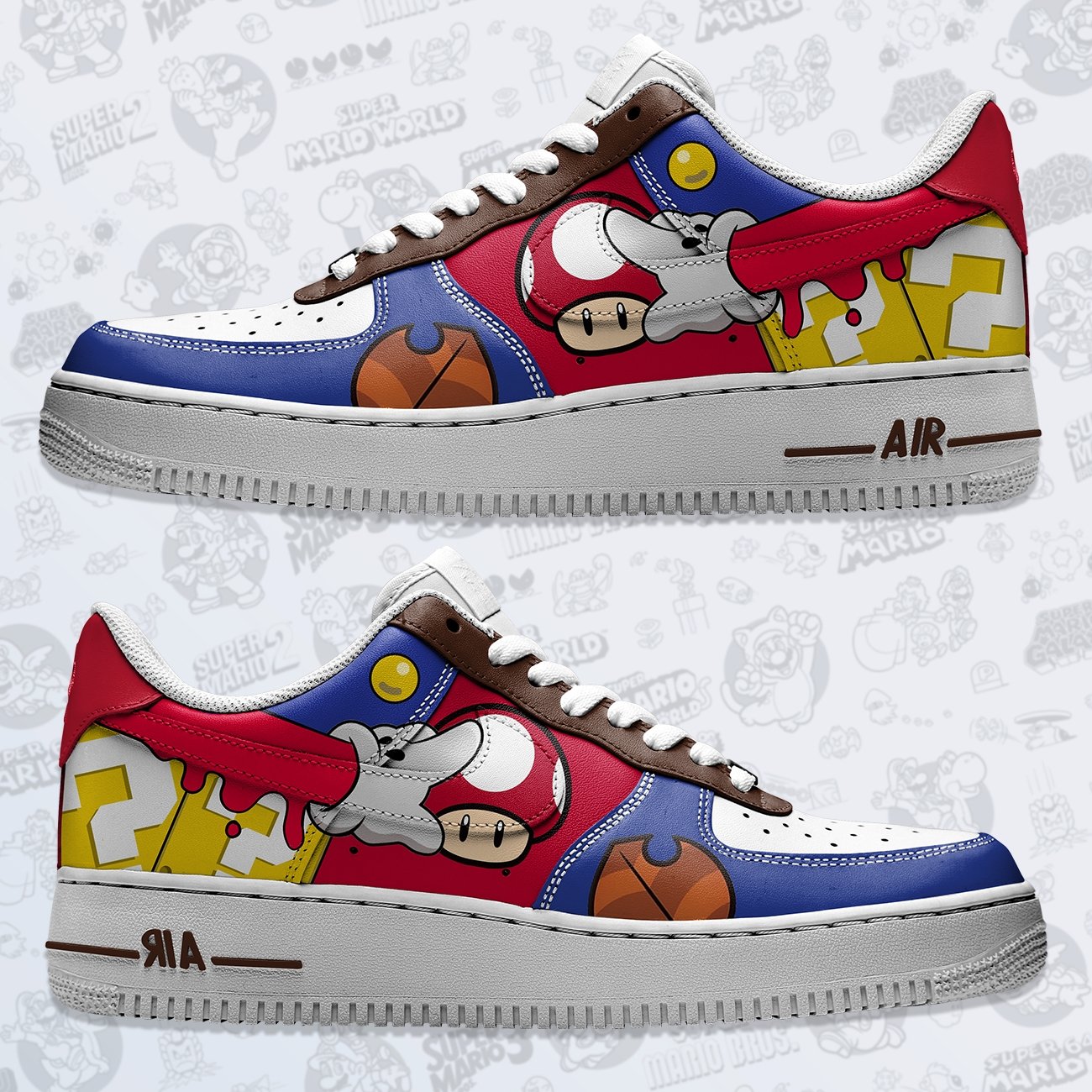 Air Force 1 x Mario Swoosh - Art Force Custom