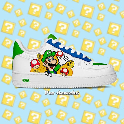 Air Force 1 Niños - Mario & Luigi - Art Force Custom