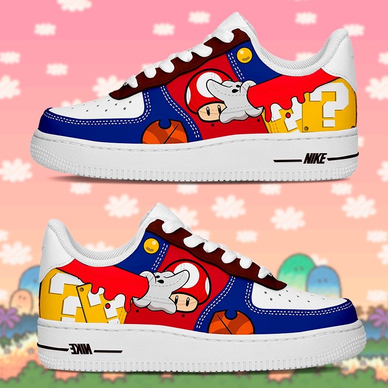 Air Force 1 Niños - Mario Swoosh - Art Force Custom