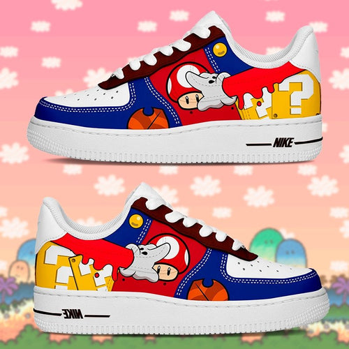 Air Force 1 Niños - Mario Swoosh - Art Force Custom