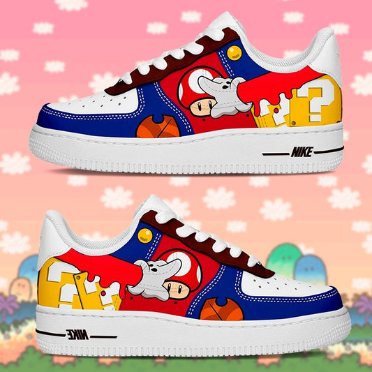 Air Force 1 Niños - Mario Swoosh - Art Force Custom