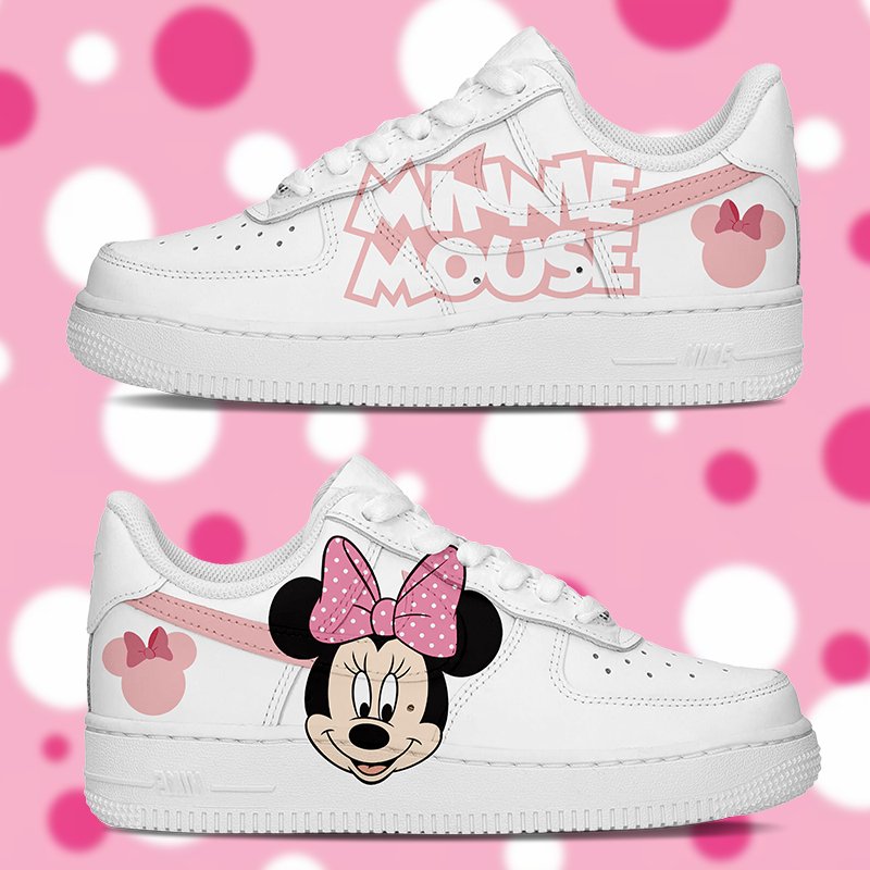 Air Force 1 Niños - Minnie Mouse Swoosh - Art Force Custom