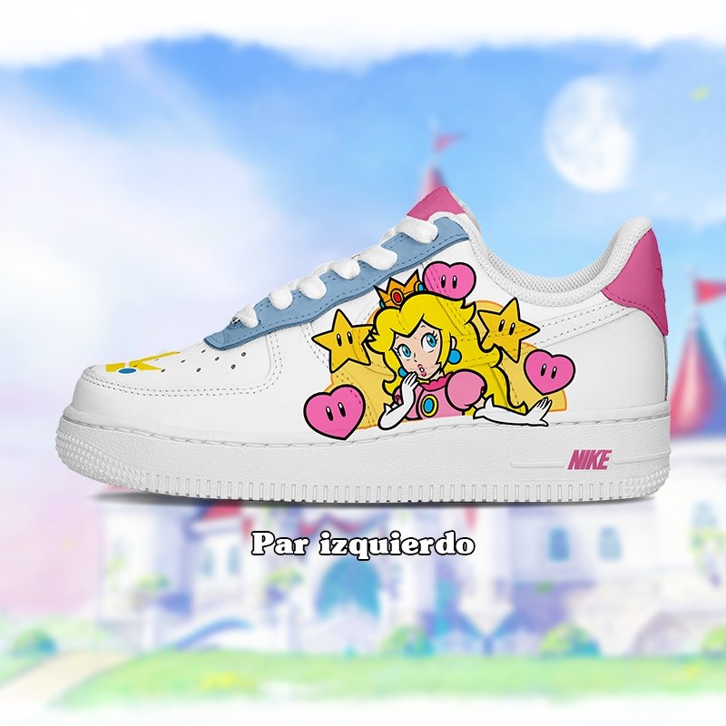 Air Force 1 Niños - Peach & Daisy - Art Force Custom