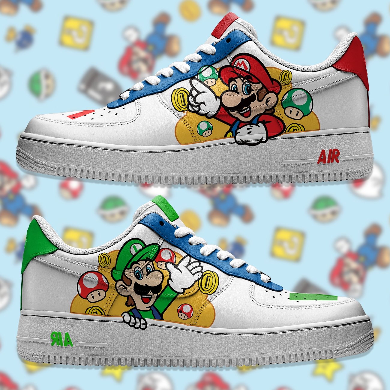 Air Force 1 x Mario & Luigi - Art Force Custom